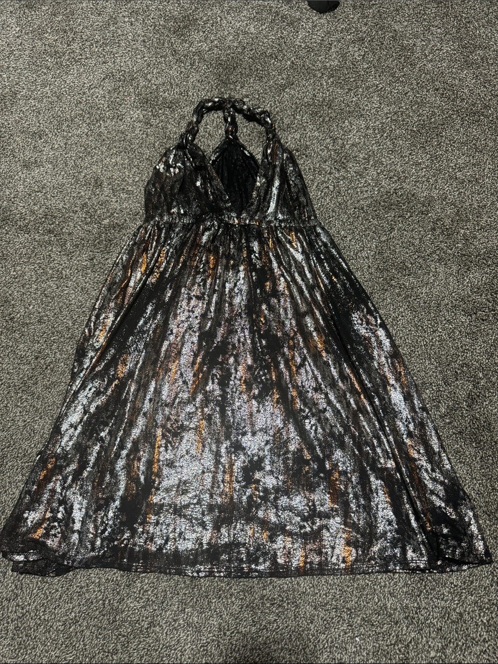 Shiny halter party dress